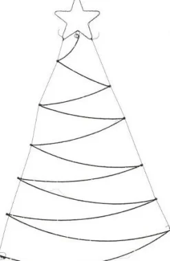 Outlet Ambiance LED Lichterbaum met Stern 125 LEDs warmweiß H 110 cm Weihnachtsfiguren (Außen)