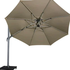 Best Ampelschirm Merida taupe UPF 30+ D 350 cm Sonnenschirme