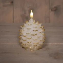 Anna's Collection LED Stumpenkerze Podo  weiß D 12 H 10 cm Led Kerzen