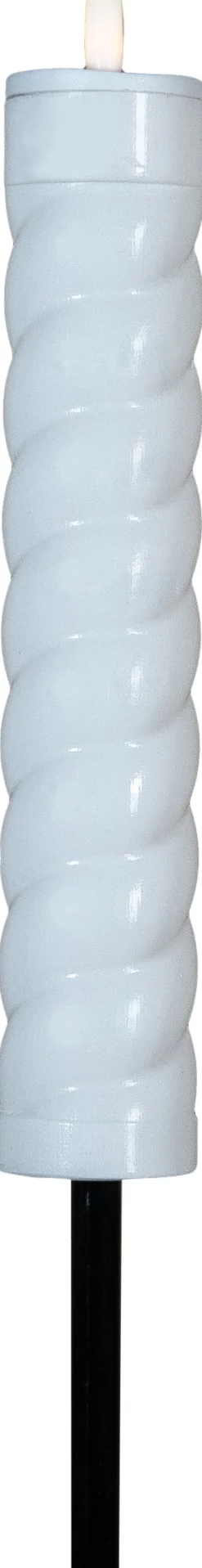 Online Anna's Collection Solarfackel Swirl weiß D 4 H 97 cm Fackeln & Outdoor-Kerzen|Solar Gartenleuchten