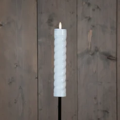 Online Anna's Collection Solarfackel Swirl weiß D 4 H 97 cm Fackeln & Outdoor-Kerzen|Solar Gartenleuchten