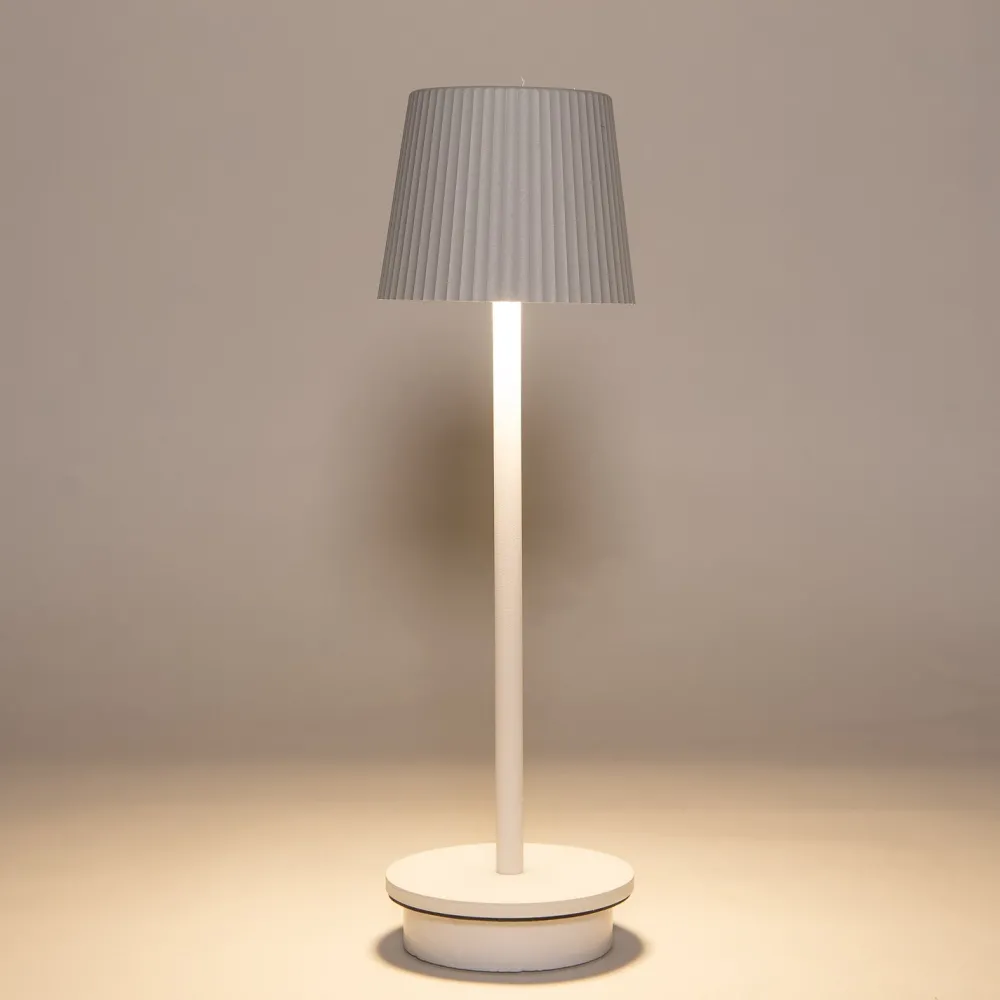Hot Anna's Collection Tischlampe Ribbel weiß D 9 H 27 cm Tischleuchten
