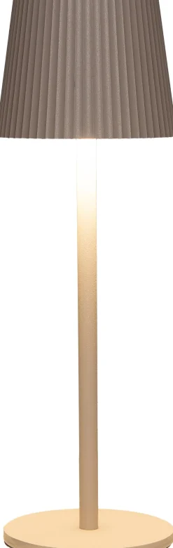 Best Anna's Collection Tischlampe Ribbel beige D 9 H 27 cm Tischleuchten