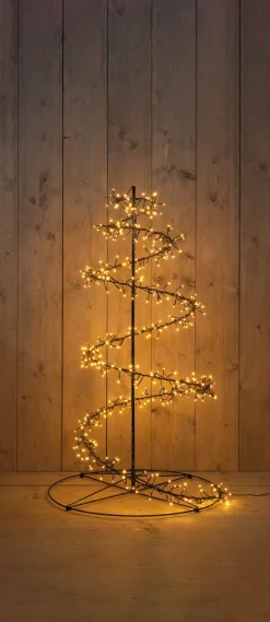 Sale Anna's Collection Weihnachtsbaum Swirl schwarz mit 480 extra warmen Lichtern D 67 H 120 cm Alternative Weihnachtsbäume