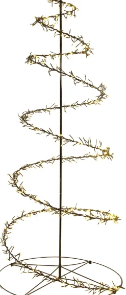 Anna's Collection Weihnachtsbaum Swirl schwarz mit 480 extra warm / warmweiß leuchtenden Lichtern D 67 H 120 cm Alternative Weihnachtsbäume