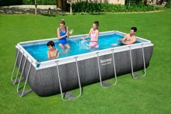 Sale Bestway Stahlrahmen-Pool Power Steel Rattan-Look rechteckig 404 x 201 x 100 cm Pools & Planschbecken