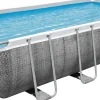 Outlet Bestway Stahlrahmen-Pool Power Steel Rattan-Look rechteckig 549 x 274 x 122 cm Pools & Planschbecken