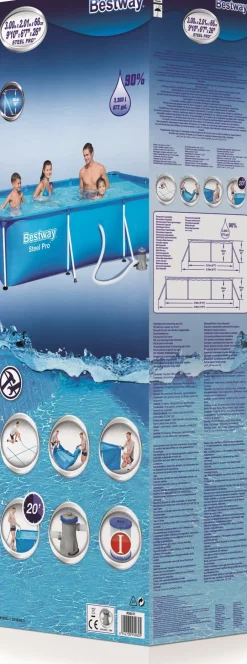 Bestway Stahlrahmen-Pool Passaat rechteckig 300 x 201 x 66 Pools & Planschbecken