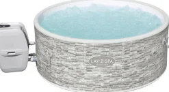 Sale Bestway Whirlpool aufblasbar Lay-Z-Spa Vancouver plus rund grau D 155 H 60 cm Pools & Planschbecken