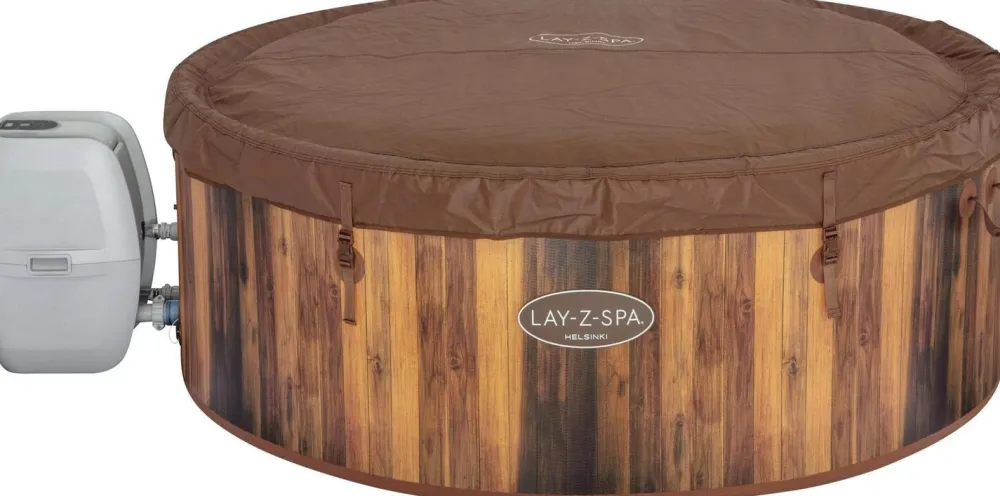 Clearance Bestway Whirlpool aufblasbar Lay-Z-Spa Helsinki rund braun D 180 H 66 cm Pools & Planschbecken