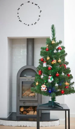 Best Black Box Künstlicher Weihnachtsbaum D 50 cm H 90 cm mit 30 LEDs warmweiß Künstliche Weihnachtsbäume