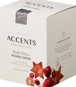Bolsius Duftkerze Accents Warm Cheer weiß 33 Std.D 8 H 10 cm Kerzen Im Glas|Duftkerzen