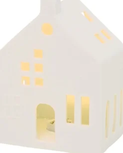 Outlet Boltze Häuschen Hygga LED weiß 10 x 7,5 x 14 cm Weihnachtsleuchten
