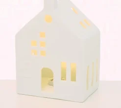 Outlet Boltze Häuschen Hygga LED weiß 10 x 7,5 x 14 cm Weihnachtsleuchten