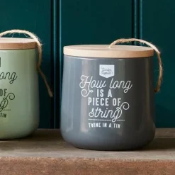 Hot Burgon & Ball Gartenschnur in Aufbewahrungsdose schwarz 11 x 11 x 11 cm Rankhilfen|Bindematerial