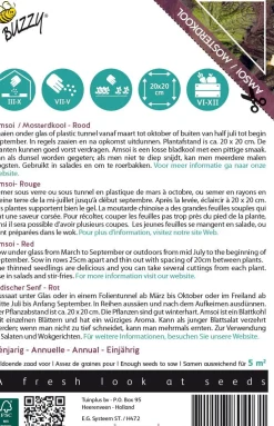 Online Buzzy® Xotica Amsoi rot (Brassica juncea 'Red') Samen Gemüsesamen|Saatgut