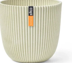 New Capi Europe Blumentopf Groove beige D 16,5 H 15 cm Blumentöpfe & Pflanzgefäße|Blumentöpfe