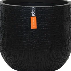 Discount Capi Europe Blumentopf Nature Skin schwarz D 17,2 H 15,3 cm Blumentöpfe & Pflanzgefäße|Blumentöpfe