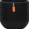 Outlet Capi Europe Blumentopf Nature Skin schwarz D 23,5 H 21 cm Blumentöpfe & Pflanzgefäße|Blumentöpfe