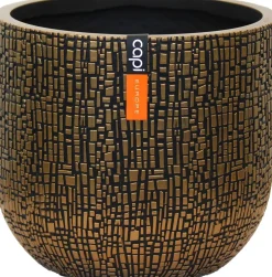 Best Capi Europe Blumentopf Nature Skin schwarz / gold D 9 H 8 cm Blumentöpfe|Blumentöpfe & Pflanzgefäße