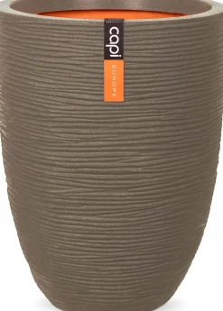 Outlet Capi Europe Blumentopf Nature-Rib elfenbein D 34 H 46 cm Blumentöpfe|Blumentöpfe & Pflanzgefäße