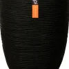 Discount Capi Europe Blumentopf Nature Rib D 46 H 58 cm schwarz Blumentöpfe|Blumentöpfe & Pflanzgefäße