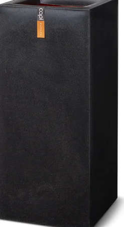 Online Capi Europe Blumentopf Urban Smooth schwarz 36 x 36 x 79 cm Blumentöpfe|Blumentöpfe & Pflanzgefäße