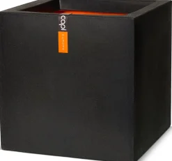 Best Capi Europe Pflanzkübel Urban Smooth schwarz 40 x 40 x 40 cm Blumentöpfe|Blumentöpfe & Pflanzgefäße