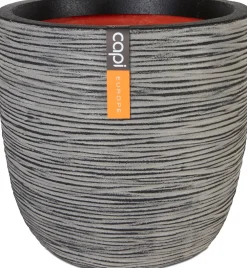 Online Capi Nature Blumentopf kugelförmig D 35 H 34 cm schwarz-grau Blumentöpfe|Blumentöpfe & Pflanzgefäße