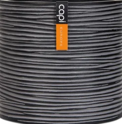 Sale Capi Nature Rib Blumentopf D 17 cm H 17 cm schwarz gerippt Blumentöpfe|Blumentöpfe & Pflanzgefäße