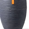 Clearance Capi Nature Rib Pflanzkübel D 51 H 72 cm grau Blumentöpfe|Blumentöpfe & Pflanzgefäße