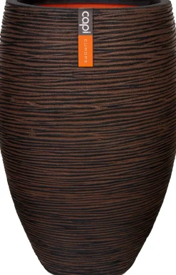Hot Capi Nature Rib Pflanzkübel hoch D 45 H 72 cm braun Blumentöpfe|Blumentöpfe