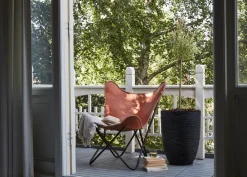 Capi Nature Rib Pflanzkübel Vase hoch D 36 cm H 47 cm schwarz gerippt Blumentöpfe|Blumentöpfe & Pflanzgefäße