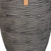 Capi Nature Rib Pflanzkübel hoch D 45 H 72 cm grau Blumentöpfe|Blumentöpfe & Pflanzgefäße