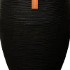 New Capi Nature Rib Pflanzkübel hoch D 45 H 72 cm schwarz Blumentöpfe|Blumentöpfe & Pflanzgefäße