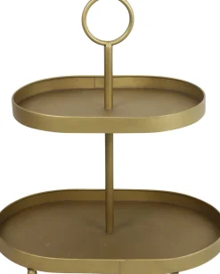 Countryfield Etagere Bonamy gold 47 x 31,5 x 50 cm Servieren