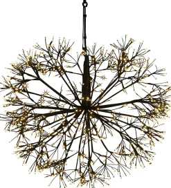 Hot Countryfield Hängelampe Lichtkaskade Apollo schwarz mit 1200 LEDs warmweiss D 60 cm Weihnachtsfiguren (Außen)