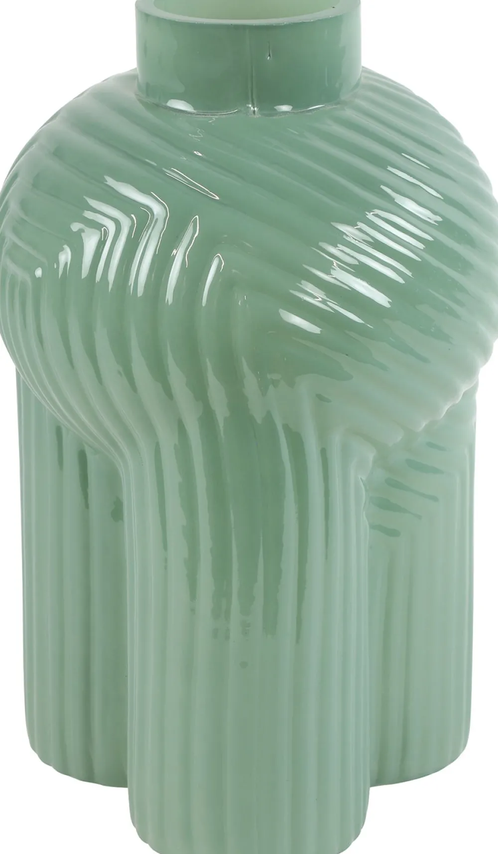 Outlet Countryfield Vase Ledger grün D 20 H 30 cm Vasen & Krüge|Blumentöpfe & Pflanzgefäße