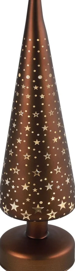 New Countryfield Weihnachtsdeko Baum beleuchtet Bomont kupfer 8 LEDs warmweiß 9 x 9 x 30 cm Weihnachtsfiguren & -Objekte