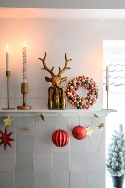 Best Countryfield Weihnachtsfigur Hirsch Zen gold 15 x 25,5 x 41 cm Weihnachtsfiguren & -Objekte