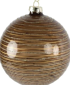Discount Countryfield Weihnachtskugel Selma braun D 10 cm Weihnachtskugeln & -Anhänger
