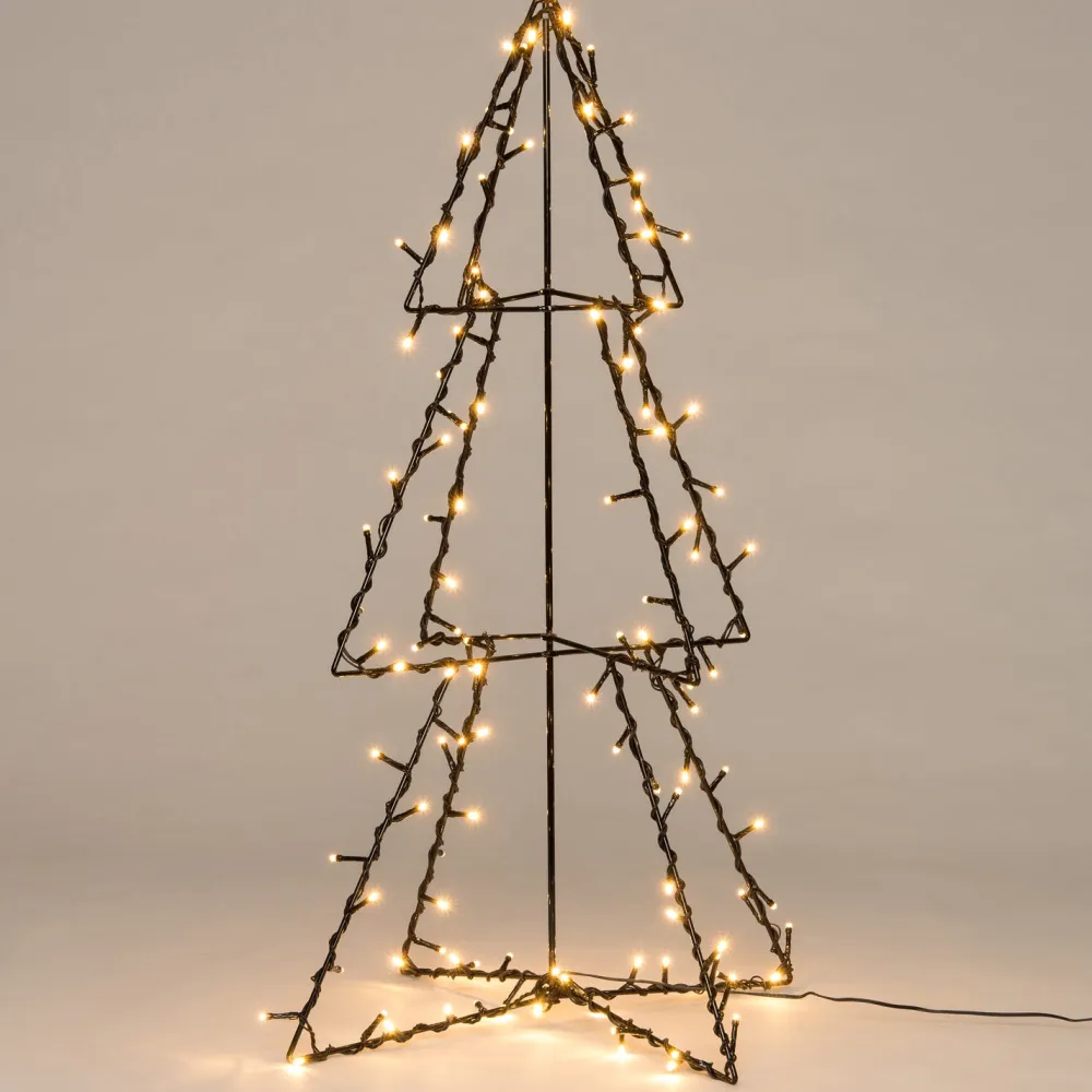 New 3D LED Weihnachtsbaum H 77 cm mit 120 LEDs warmweiß Weihnachtsleuchten