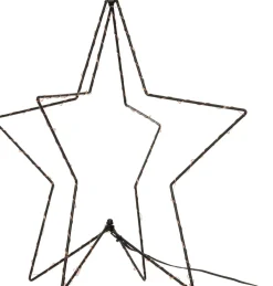 Sale 3D Weihnachtsstern schwarz beleuchtet mit 60 LEDs klassisch warm D 51 cm Weihnachtssterne