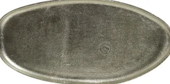 Hot Decoris Dekoteller silber 18,5 x 38 x 1 cm Dekoschalen & -Teller