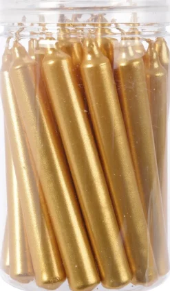 Sale Decoris Stabkerzen gold D 1,3 H 10,5 cm 22 St. Stabkerzen