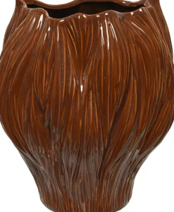 Outlet Decoris Vase braun 22 x 20 x 26 cm Vasen & Krüge|Blumentöpfe & Pflanzgefäße