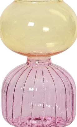 Sale Decoris Vase Happy rosa / gelb D 11,5 H 19,5 cm Blumentöpfe & Pflanzgefäße|Vasen & Krüge