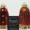 Clearance Decoris Weihnachtsbaumschmuck Uhr rot D 6,5 H 8 cm 2 St. Weihnachtskugeln & -Anhänger