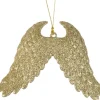 New Decoris Weihnachtsbaumschmuck Flügel gold 10 x 16 x 2,5 cm Weihnachtskugeln & -Anhänger