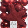Outlet Decoris Weihnachtsbaumschmuck Marilene rot 33 St. Weihnachtskugeln & -Anhänger|Weihnachtsbaumspitzen
